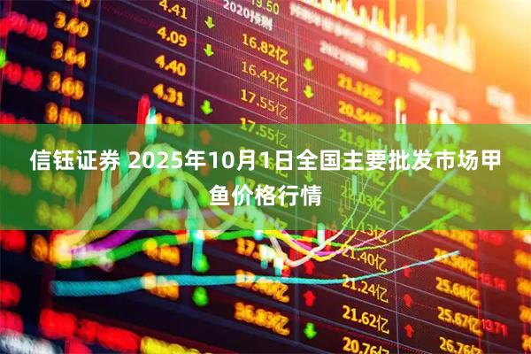 信钰证券 2025年10月1日全国主要批发市场甲鱼价格行情